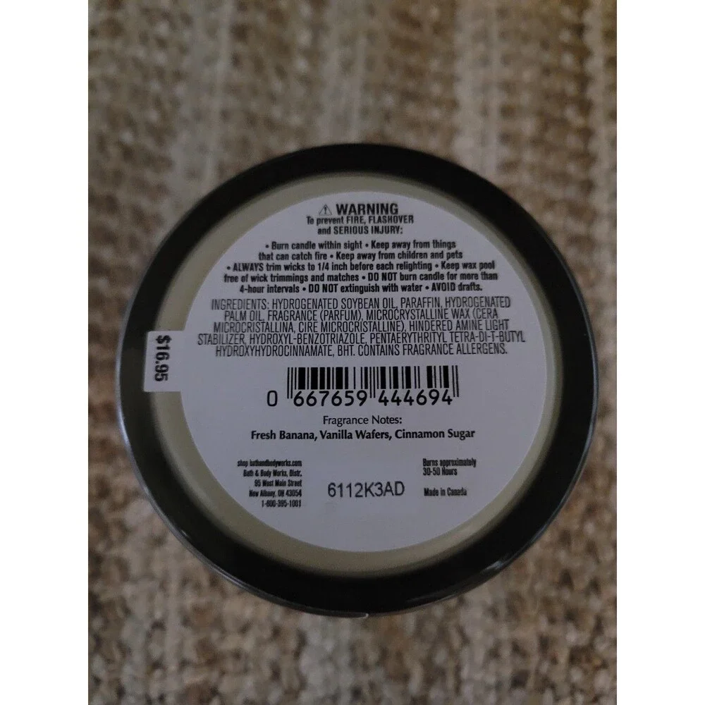 Bath & Body Works Main Street Bakery Single Wick Candle 8 oz